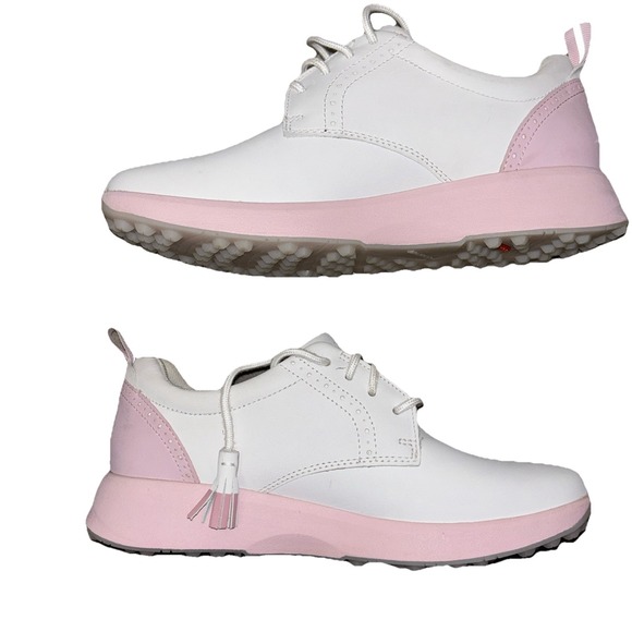 Rockport TruStride Waterproof Womens Pink White Athletic Golf Shoes 6.5 Preppy - Picture 13 of 13